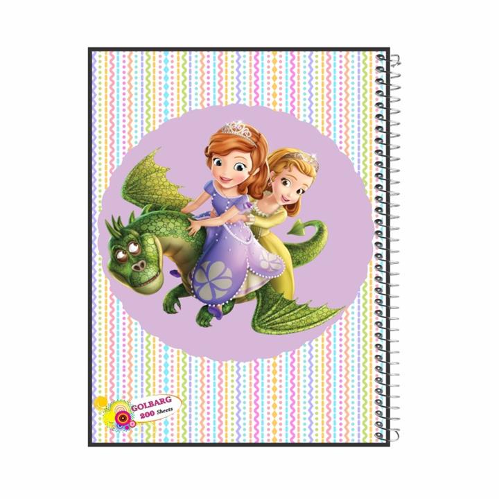 دفتر مشق 200 برگ گلبرگ طرح سوفیا کد 5091